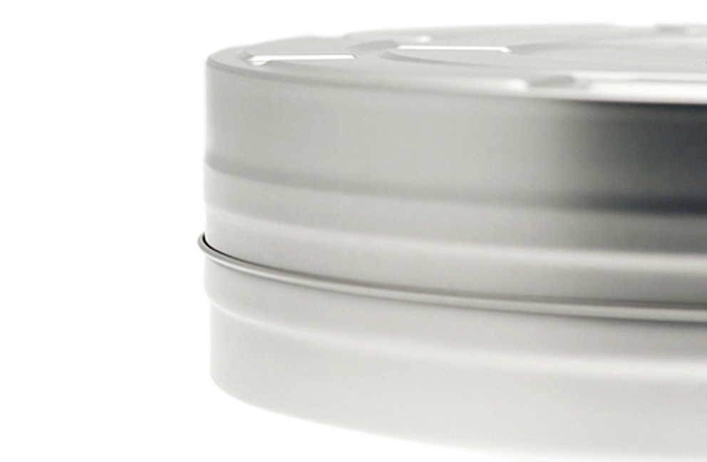 Boite en fer-blanc XL cylindrique decorative
