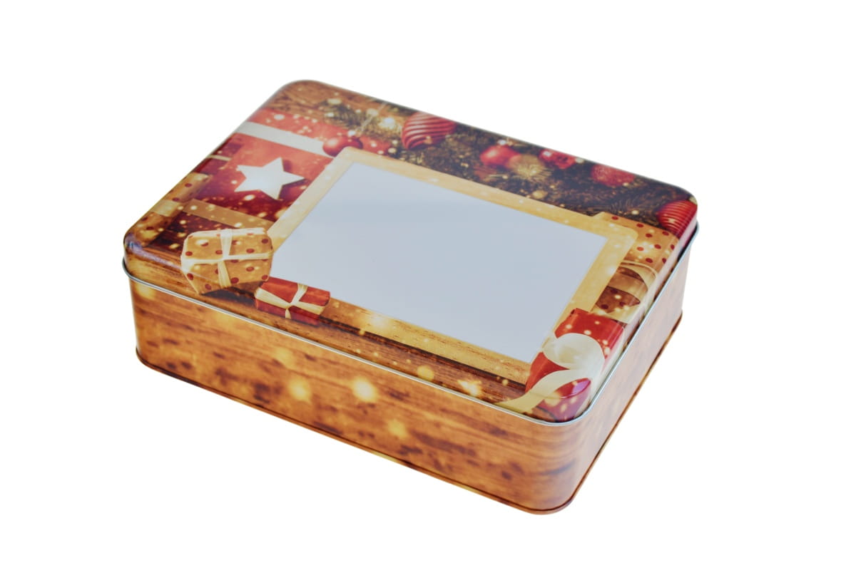 Boîte cadeau bois métallique