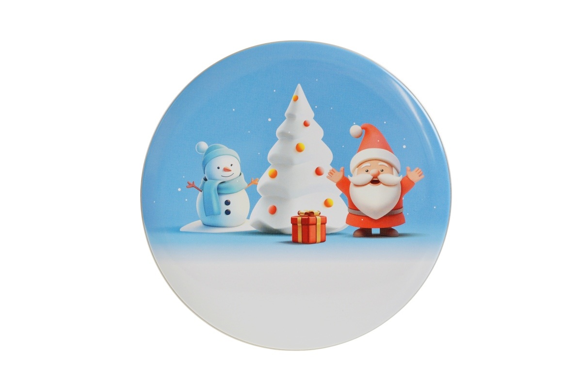 Boîte métallique Noël Wichtelfreunde, emballage festif coloré