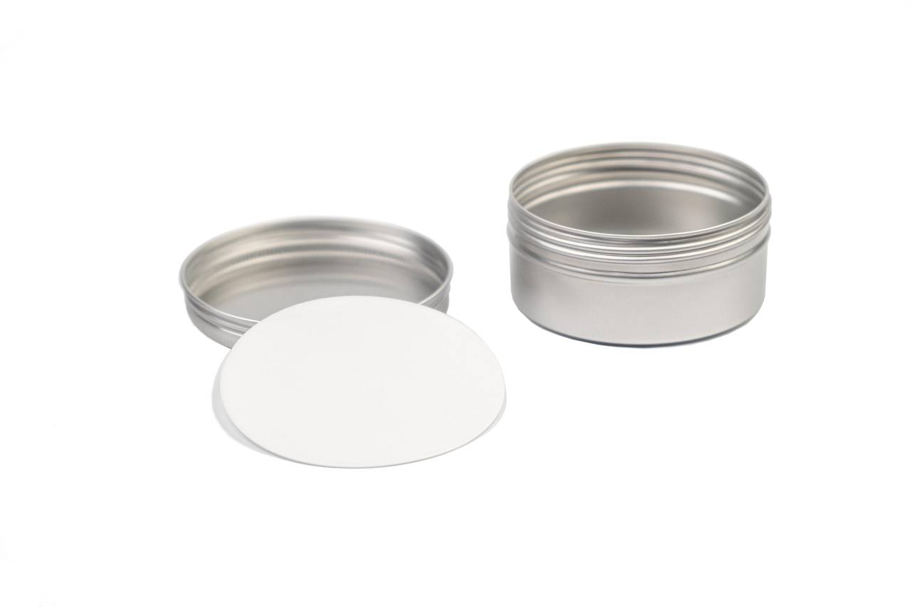 Boite ronde aluminium 150 ml avec couvercle a vis