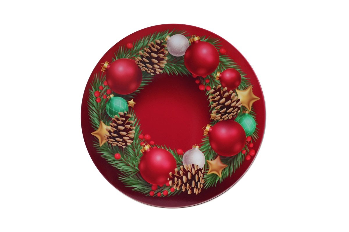 Boite metallique biscuits noel decorative