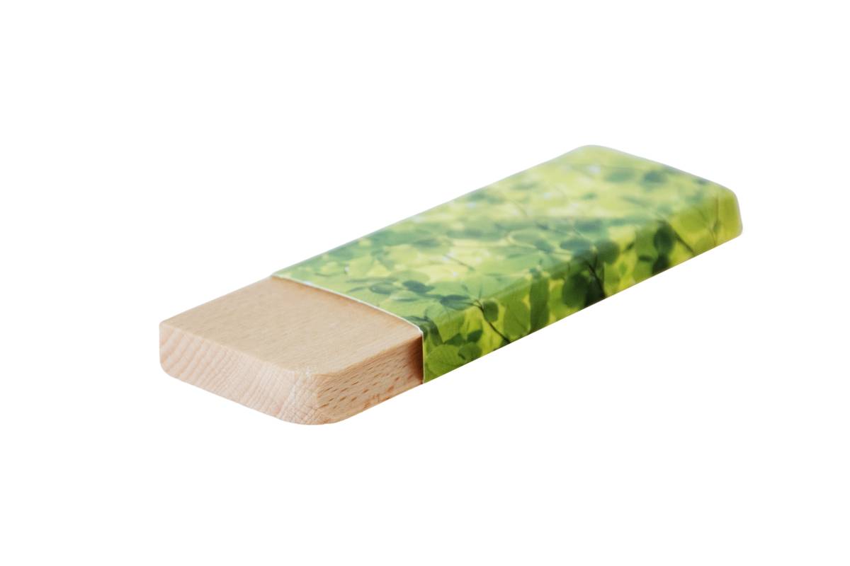 Cloison bois hêtre boîte métallique