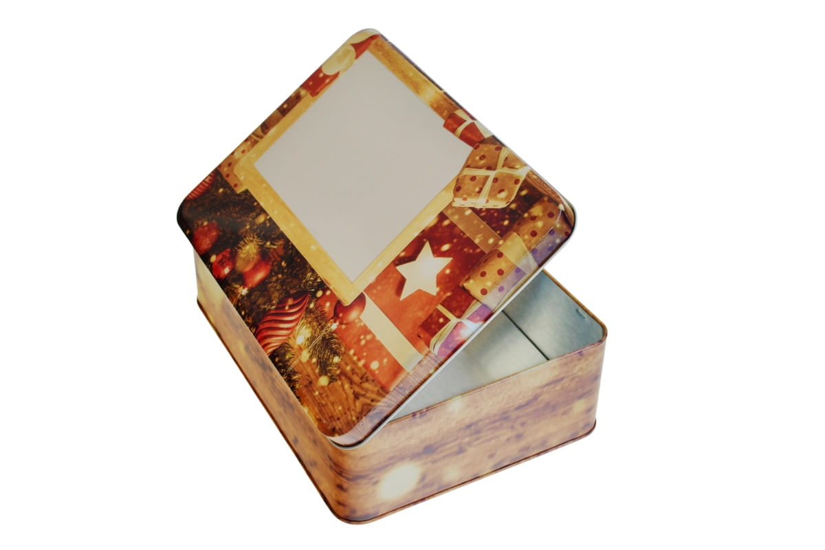 Boîte festive finition bois