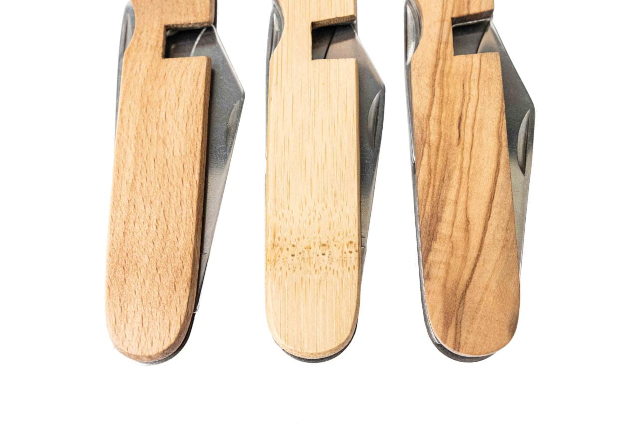 Couverts multifonction bois hetre boite metal