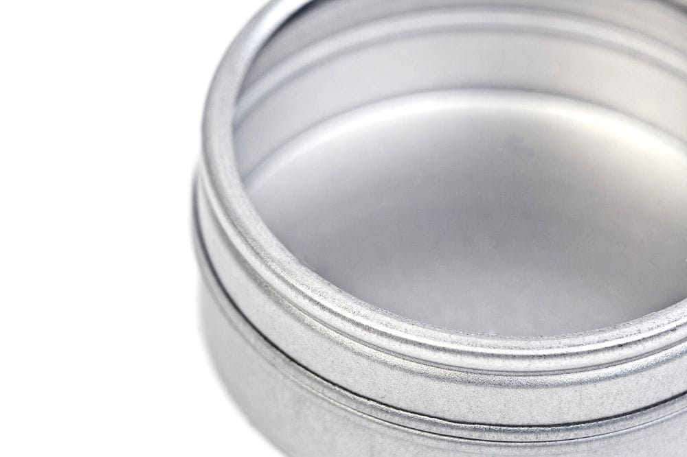 Boite epices ronde en metal fer-blanc