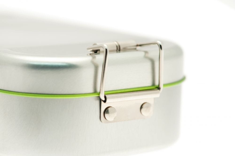 Boite metallique verte classic - rangement alimentaire